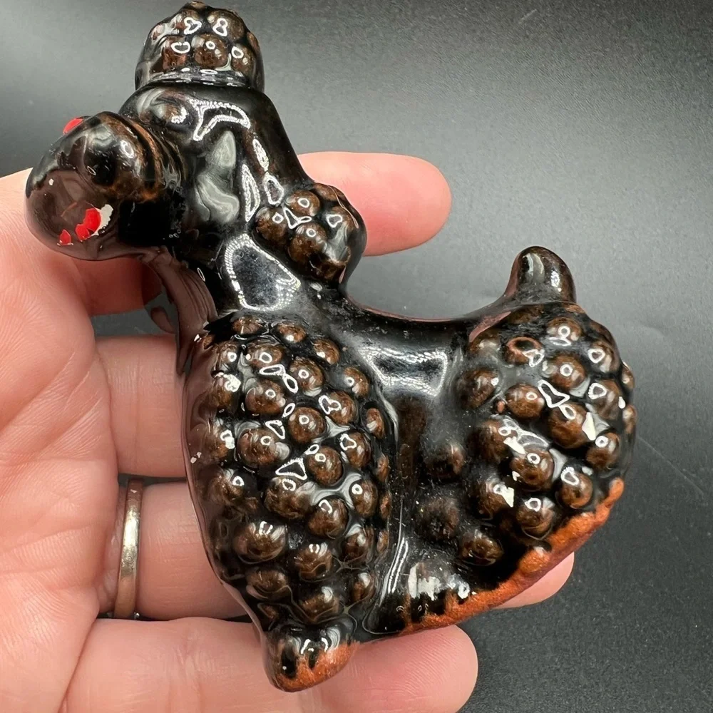 Redware Japan ceramic poodle MCM